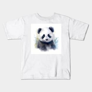 Happy Cute Panda Bear Portrait Kids T-Shirt